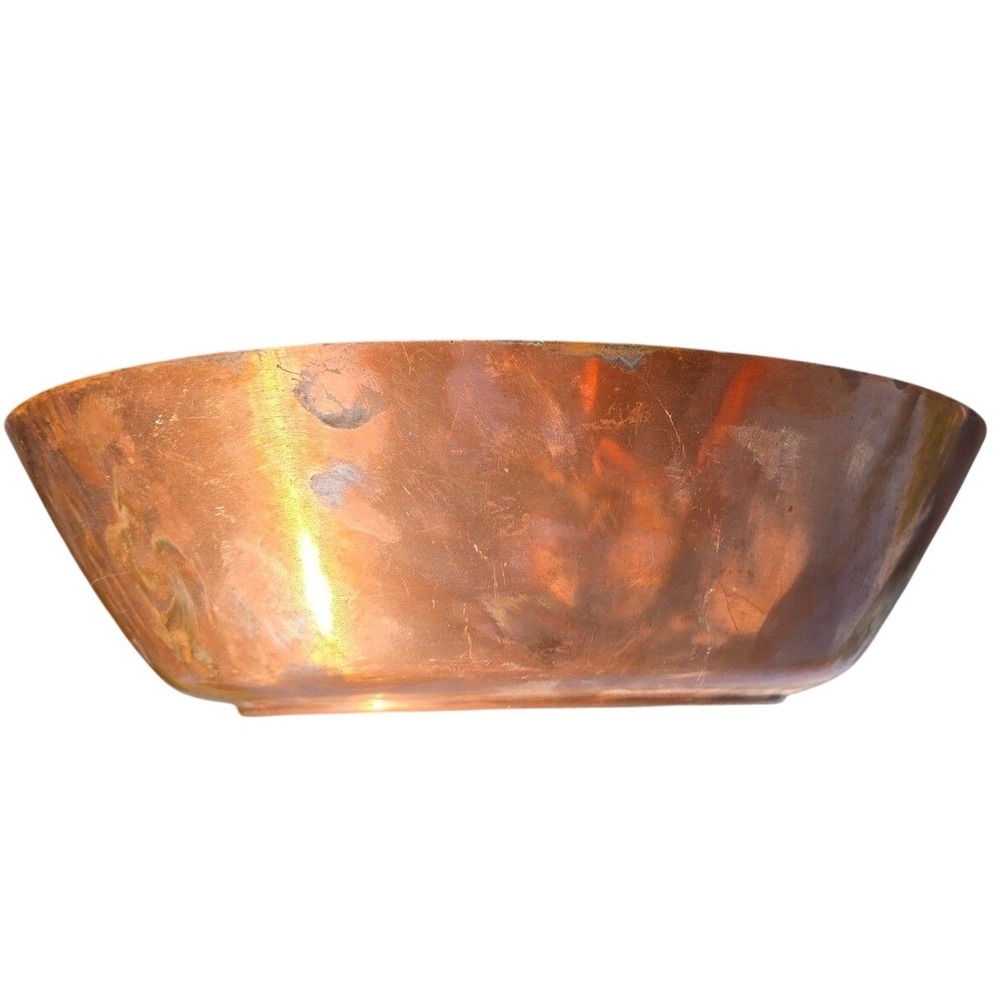 Vintage Stegor S-10 Copper Serving Bowl Mid Century Modern 11 inch Round